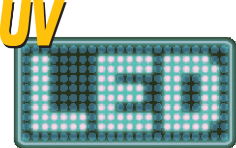 KIT OCHELARI ȘI LANTERNĂ LED UV, 100 LED