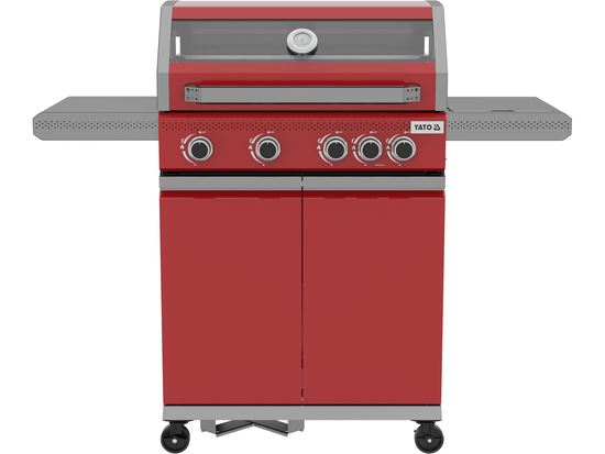 GRĂTAR GAZ ITAMI 4+1, 14,5KW, ROȘU