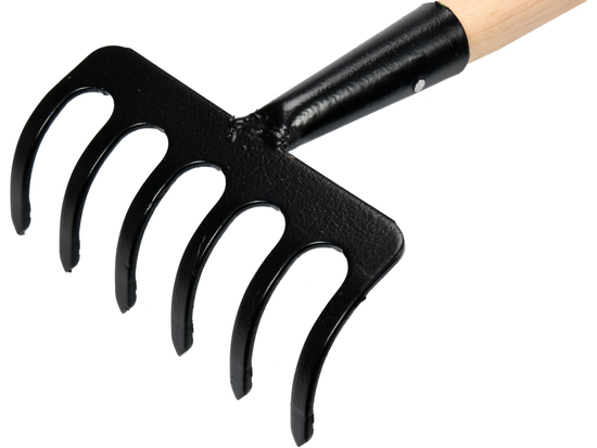 GREBLĂ METAL, 6 DINȚI, CU COADĂ