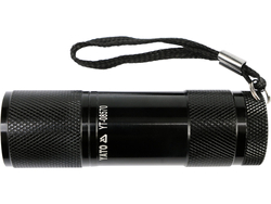 LANTERNĂ DIN ALUMINIU, 9 LED, NEGRU