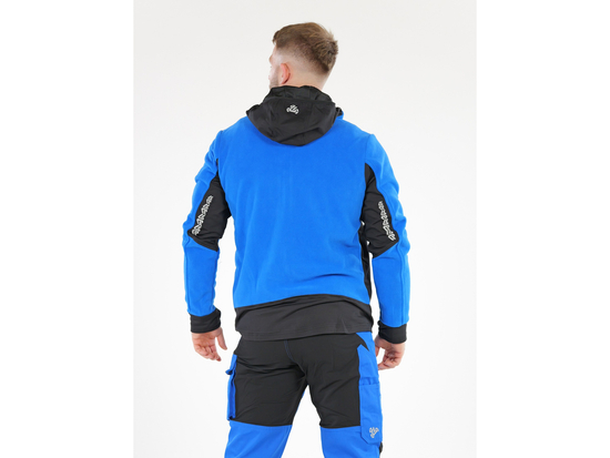 JACHETA FLEECE CU GLUGA SARNA ALBASTRA S