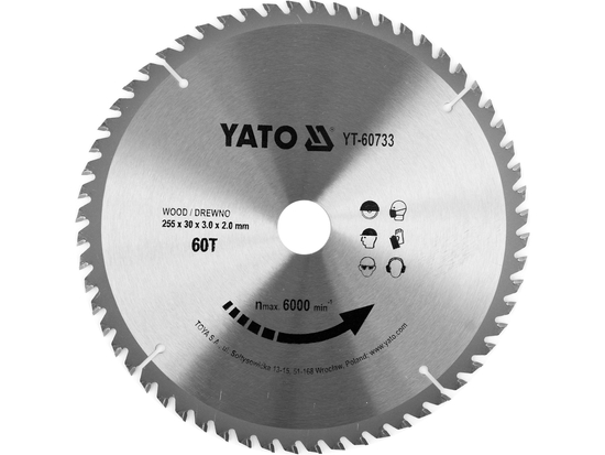 DISC CIRCULAR PENTRU LEMN 255X60TX30MM