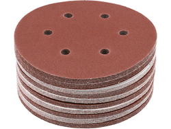 SET 50 DISCURI ABRAZIVE VELCRO, 150MM, 6 GĂURI, P80