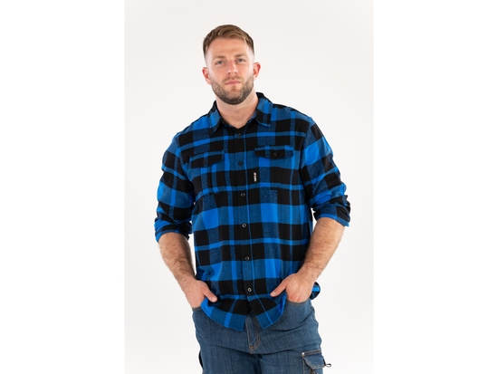 CĂMAȘĂ DE FLANEL, ALBASTRU, MĂRIMEA 3XL