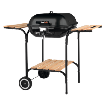 GRĂTAR CU CAPAC ȘI RAFTURI, SUPRAFAȚĂ DE GĂTIT 45X40CM