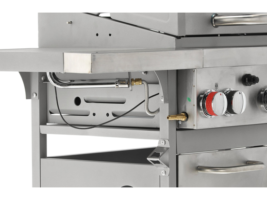 GRĂTAR PE GAZ AKKA 4+1 ARZĂTOARE, 16KW, SUPRAFAȚĂ DE GĂTIT DIN FONTĂ