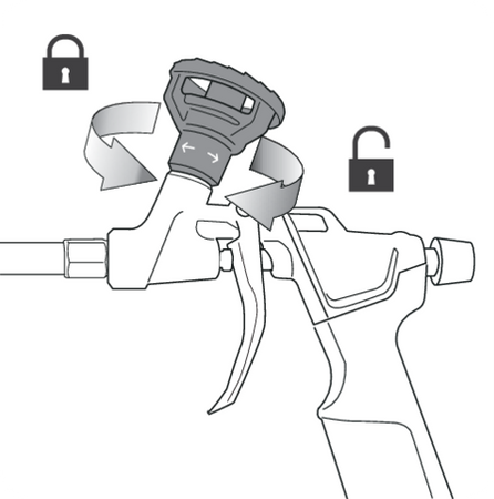 PISTOL DE SPUMĂ CU VALVĂ SUPLIMENTARĂ