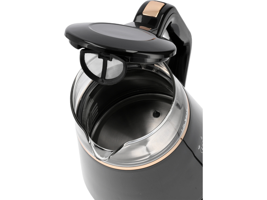 FIERBĂTOR ELECTRIC 1L, CONTROLUL TEMPERATURII, NEGRU