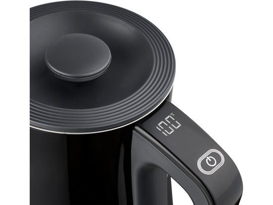 FIERBĂTOR ELECTRIC 1,7L, CONTROLUL TEMPERATURII, NEGRU