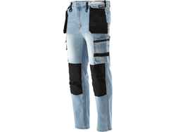 PANTALONI DE LUCRU JEANS ALBASTRU, CU ELASTAN, MĂRIMEA M