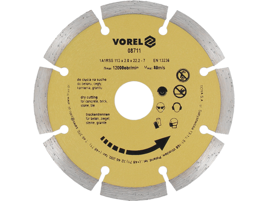 DISC DIAMANTAT CU SEGMENTE 115MM