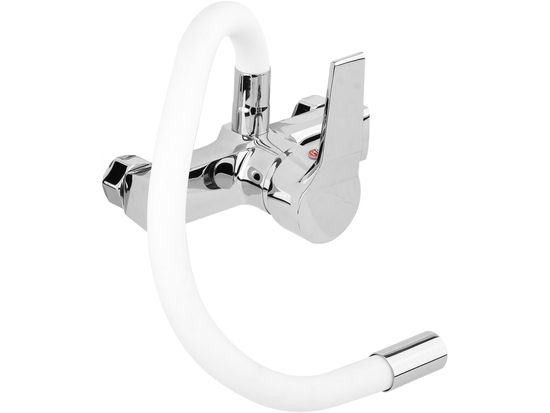 BATERIE DE PERETE CU TUB FLEXIBIL, ALB