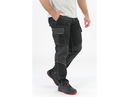 PANTALONI DE LUCRU CU ELASTAN, BENZI REFLECTORIZANTE, XL