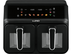 FRITEUZĂ AER CALD 2200W 4L+4L NEGRU