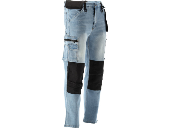 PANTALONI DE LUCRU JEANS ALBASTRU, CU ELASTAN, MĂRIMEA S