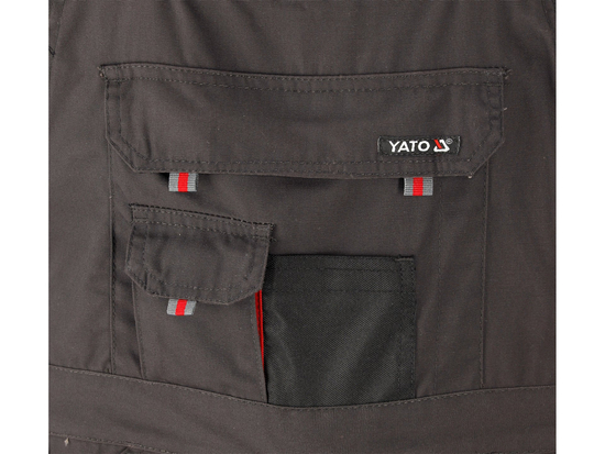 PANTALONI DE LUCRU CU PIEPTAR, BASALT, MĂRIMEA 2XL