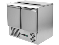 MASĂ RECE PENTRU SALATE, 2 UȘI ȘI CAPAC, 240L