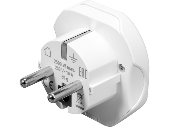 ADAPTOR DE CĂLĂTORIE CU ÎMPĂMÂNTARE, WORLD - EU