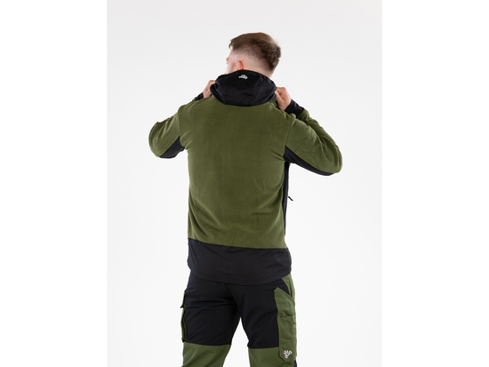 JACHETA FLEECE CU GLUGA SARNA VERDE M