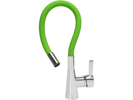 BATERIE DE BUCĂTĂRIE CU FURTUN FLEXIBIL, VERDE