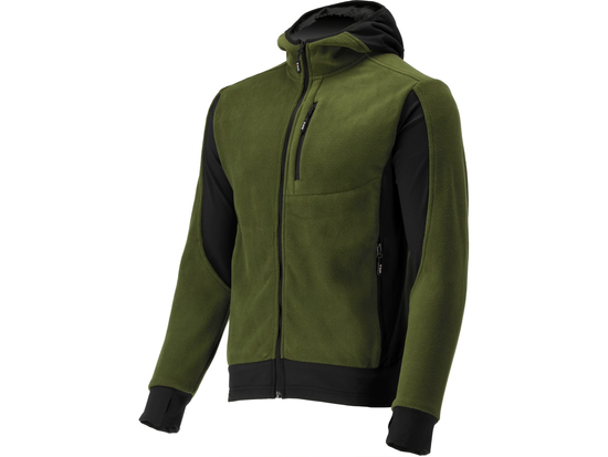 JACHETA FLEECE CU GLUGA SARNA VERDE 3XL