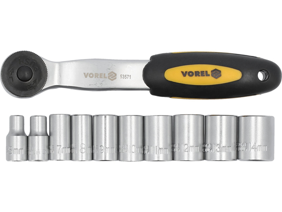 TRUSĂ ANTRENOR CU CLICHET 1/4'' + CHEI TUBULARE