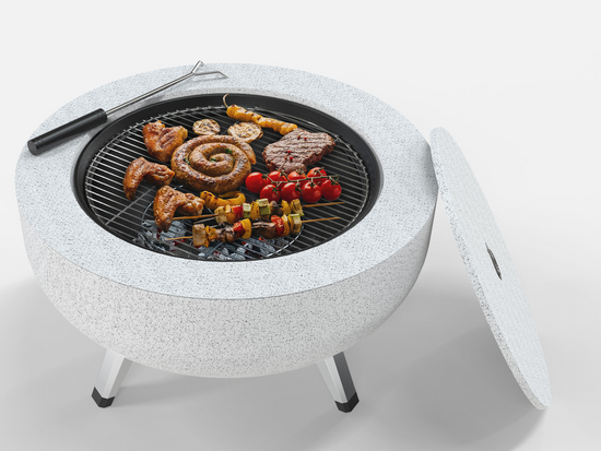 VATRĂ DE GRĂDINĂ 3 ÎN 1 CU GRILAJ 43.5CM