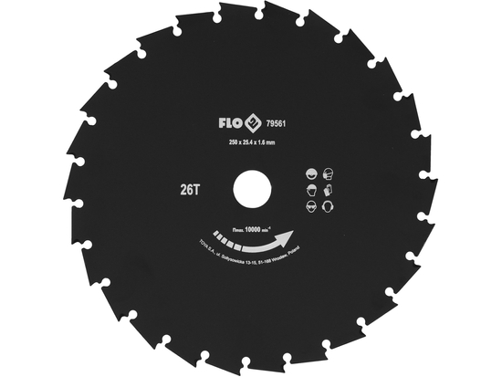 DISC PENTRU MAȘINĂ TUNS IARBĂ 250MM/25,4MM