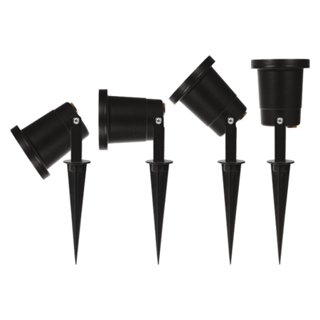 REFLECTOR GU10 CU SUPORT NEGRU DE ALUMINIU