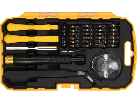 SET ȘURUBELNIȚĂ PENTRU REPARARE TELEFON MOBIL, 32 PIESE