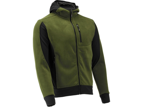 JACHETA FLEECE CU GLUGA SARNA VERDE M