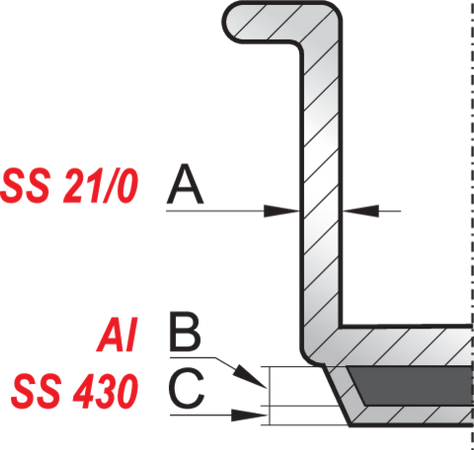 OALĂ ÎNALTĂ CU CAPAC, 20X20CM, 6.3L