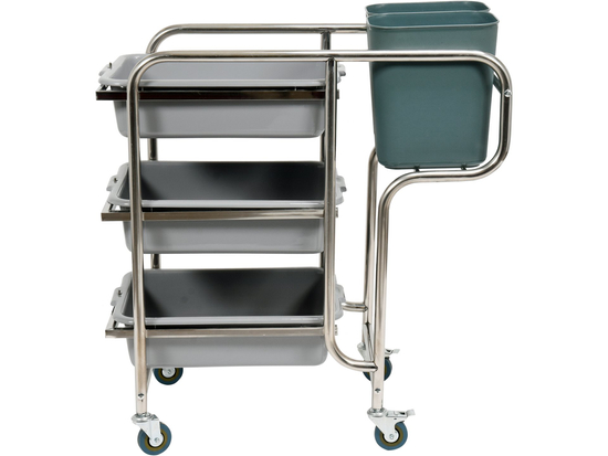 CĂRUCIOR DEBARASARE, 3 RAFTURI, 5 CONTAINERE