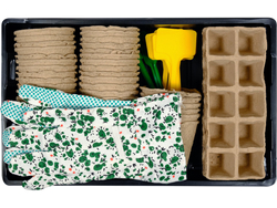 SET GHIVECE DE TURBĂ ECOLOGICĂ PENTRU RĂSADURI, 63 PIESE