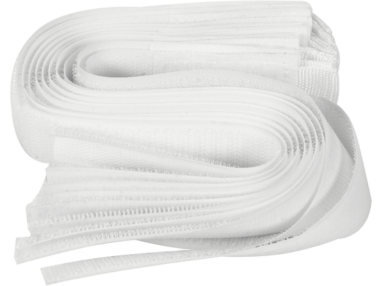 BANDĂ VELCRO 300MM, 10 BUC, ALB