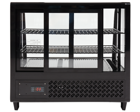 VITRINĂ FIRGORIFICĂ DE PREZENTARE, 100L 68X45X67CM - NEGRU