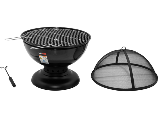 VATRĂ DE GRĂDINĂ CU GRILAJ 54 CM