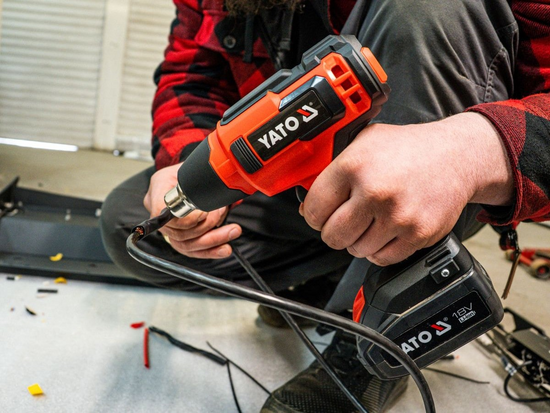 PISTOL AER CALD, 18V, 550°, 2 VITEZE, FĂRĂ ACUMULATOR