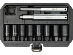 SET TUBULARE PENTRU INDEPĂRTAREA ȘURUBURILOR DETERIORATE, 10 PIESE