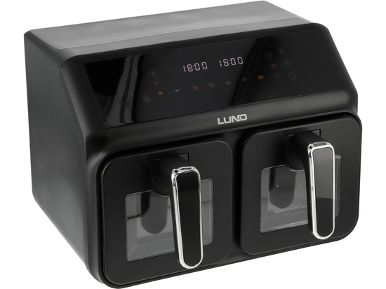 FRITEUZĂ AER CALD 2200W 4L+4L NEGRU