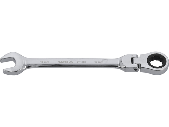 CHEIE COMBINATĂ CU CLICHET ȘI CAP FLEXIBIL 17MM