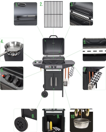 GRĂTAR GAZ BAVEN 2+1, 8KW