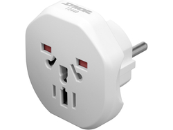 ADAPTOR DE CĂLĂTORIE CU ÎMPĂMÂNTARE, WORLD - EU