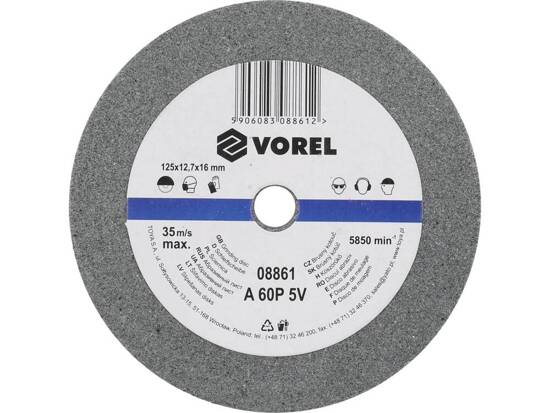 DISC ABRAZIV PENTRU POLIZOR DE BANC 125X12.7X17MM