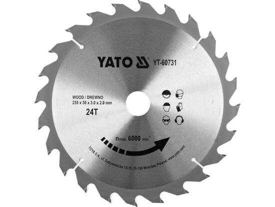 DISC CIRCULAR PENTRU LEMN 255X24TX30MM