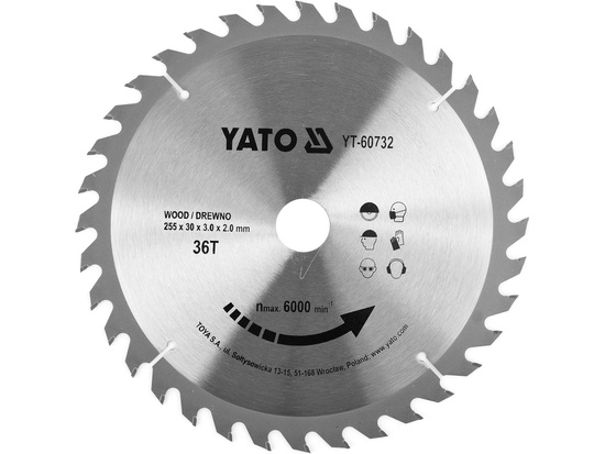 DISC CIRCULAR PENTRU LEMN 255X36TX30MM