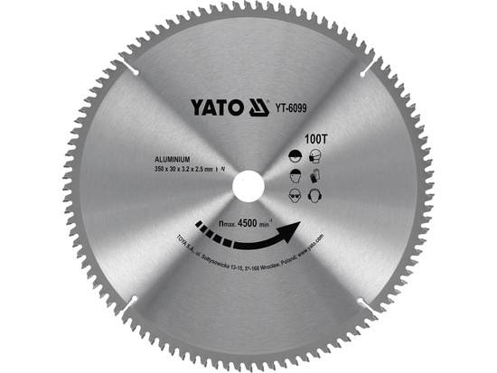 DISC FIERĂSTRĂU CIRCULAR PENTRU ALUMINIU 350X30X100MM