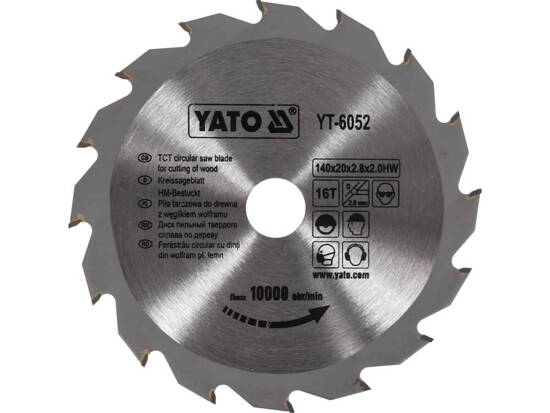 DISC FIERĂSTRĂU WOLFRAM PENTRU LEMN 140X16TX20MM