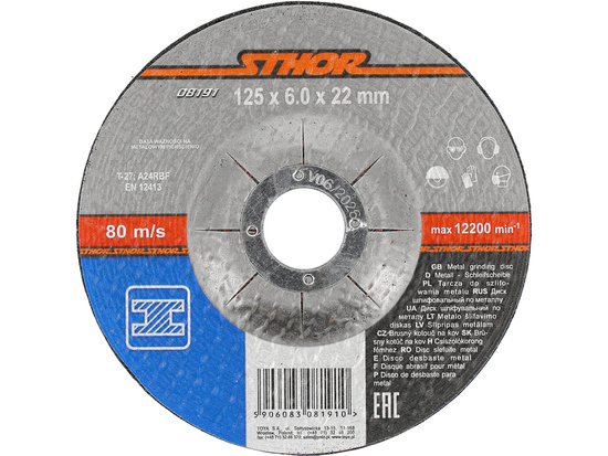 DISC ȘLEFUIT METALE 115X6X22.2MM, STHOR