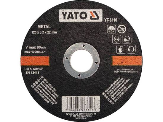 DISC TĂIAT METAL 125X3.2X22MM DISC TAIAT METAL 125X3.2X22MM